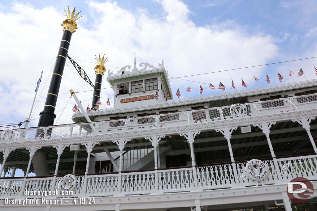 The Mark Twain was boarding so went for a cruise