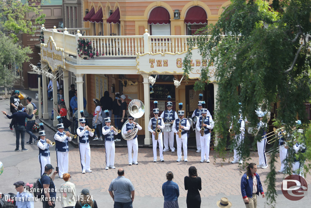 The Disneyland Band arrived to play us off 