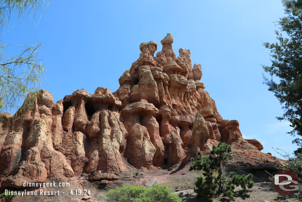 Passing by Big Thunder under blue skies now