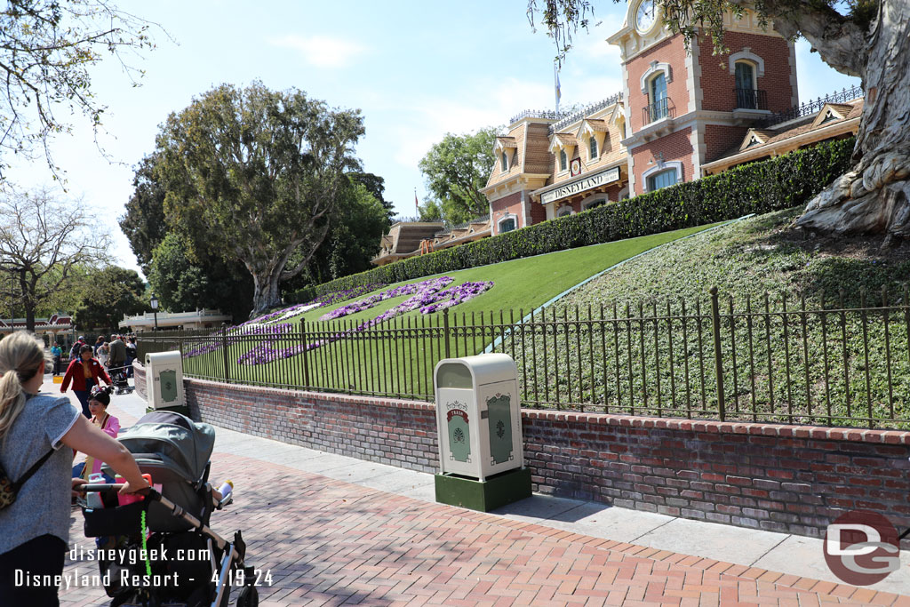 A number of light posts are gone from around the park.  Here you can see a couple boxes marking where they were.