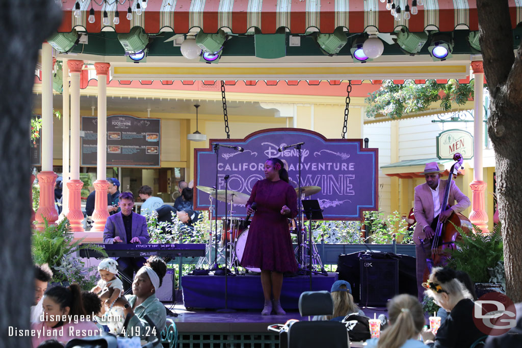 Mel and Friends performing on the Band Stand