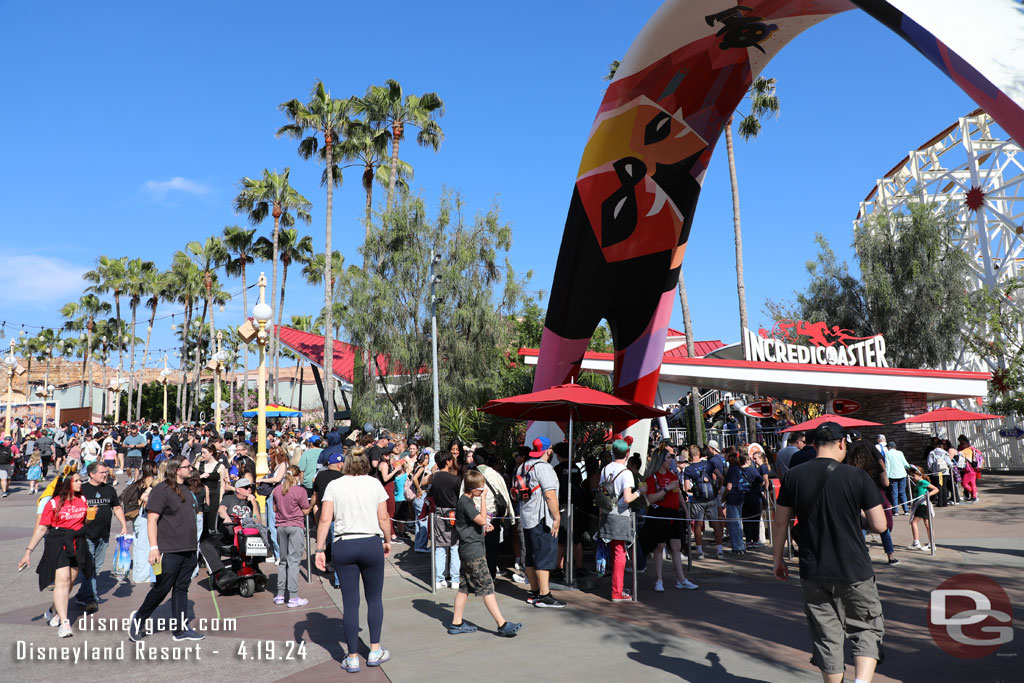 The Incredicoaster was busy too.  Standby was over an hour.