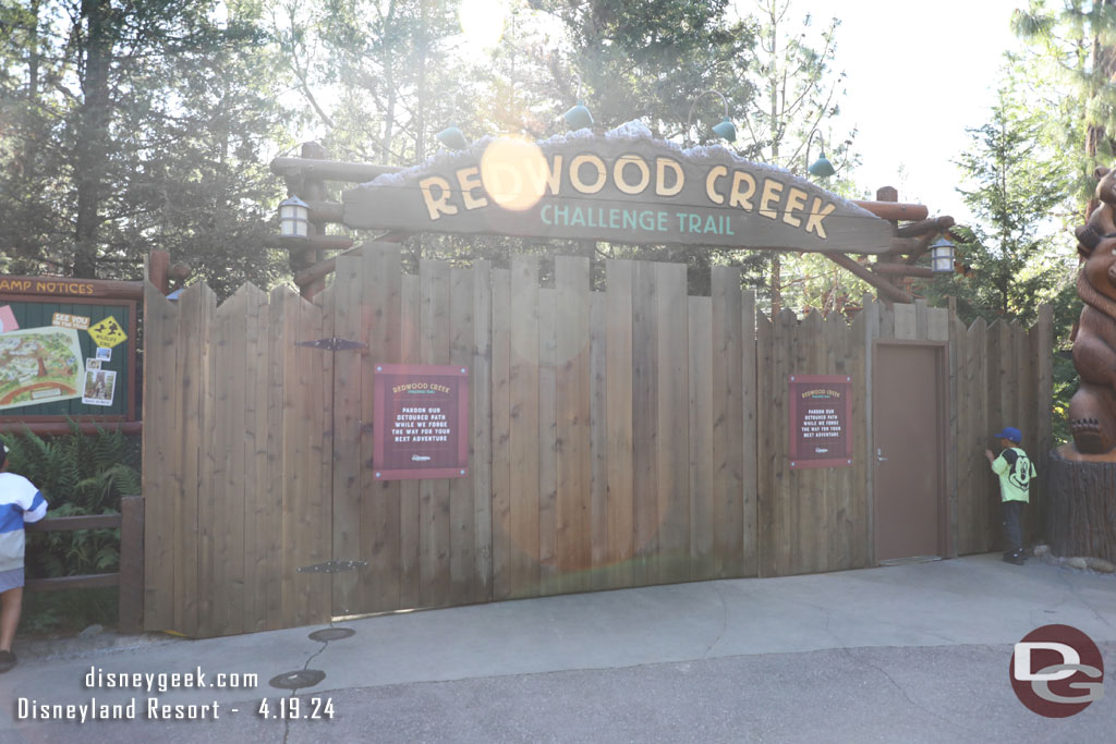 Redwood Creek renovation is ongoing