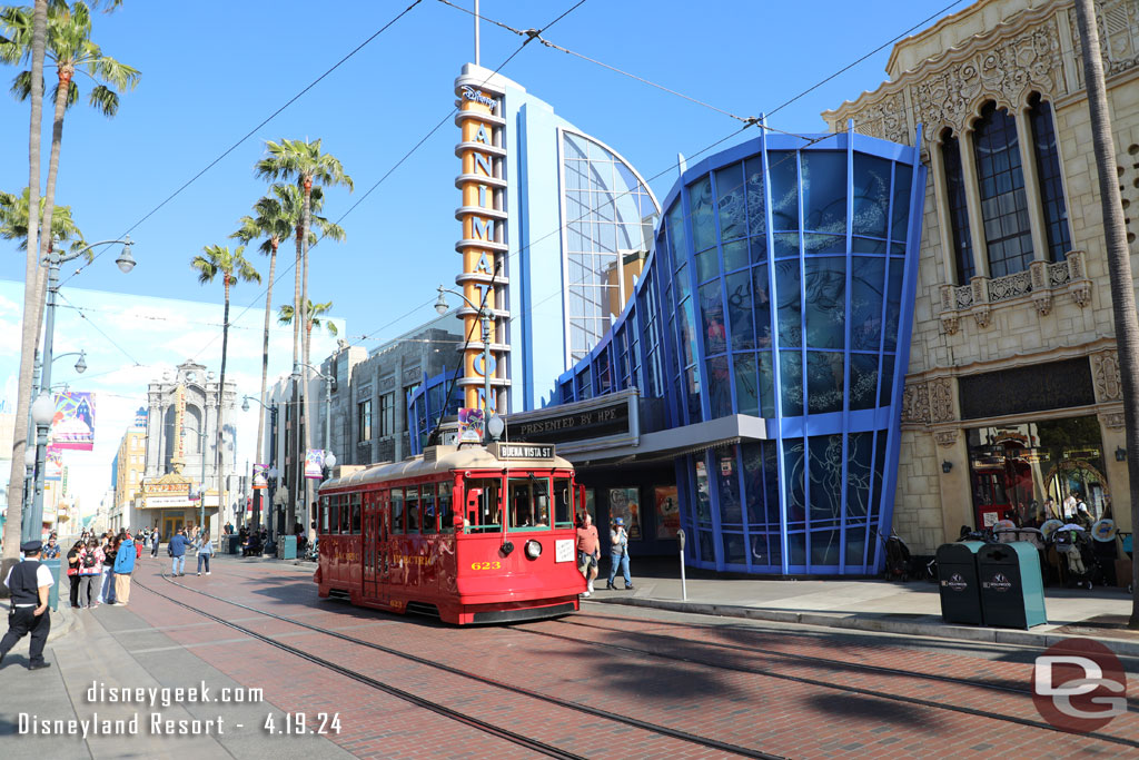 A Red Car at the Animation Building