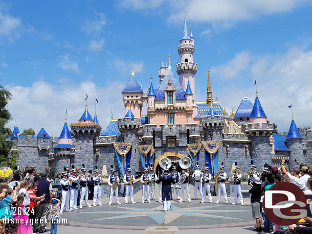 The Disneyland Band Performing in front of Sleeping Beauty Castle