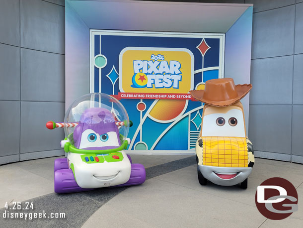 Pixar Fest photo op at the Former ESPN Building.