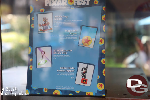 Some of the Pixar Fest offerings in Tomorrowland