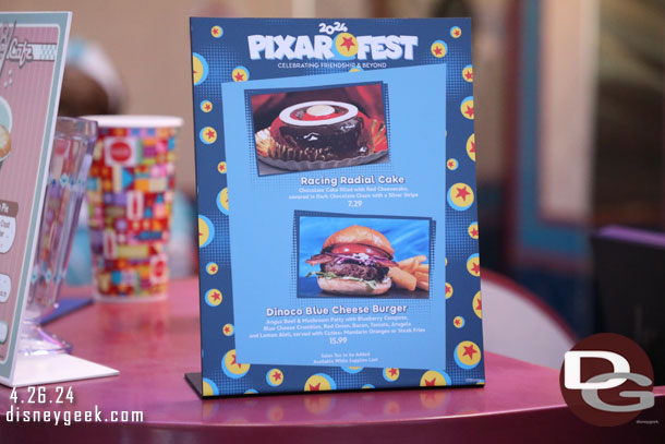 Flo's Pixar Fest offerings