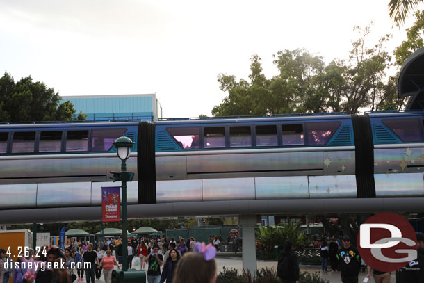 The Disney 100 and characters have been removed from the Monorail Blue wrap. But the reflective base has not.