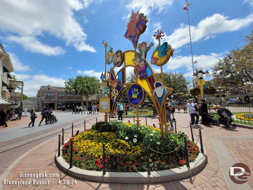 The Town Square Pixar Fest sculpture 