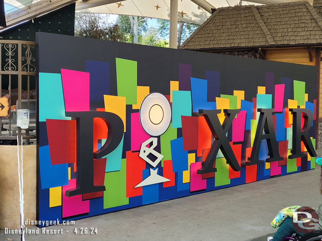 A Pixar photo op as you walk in