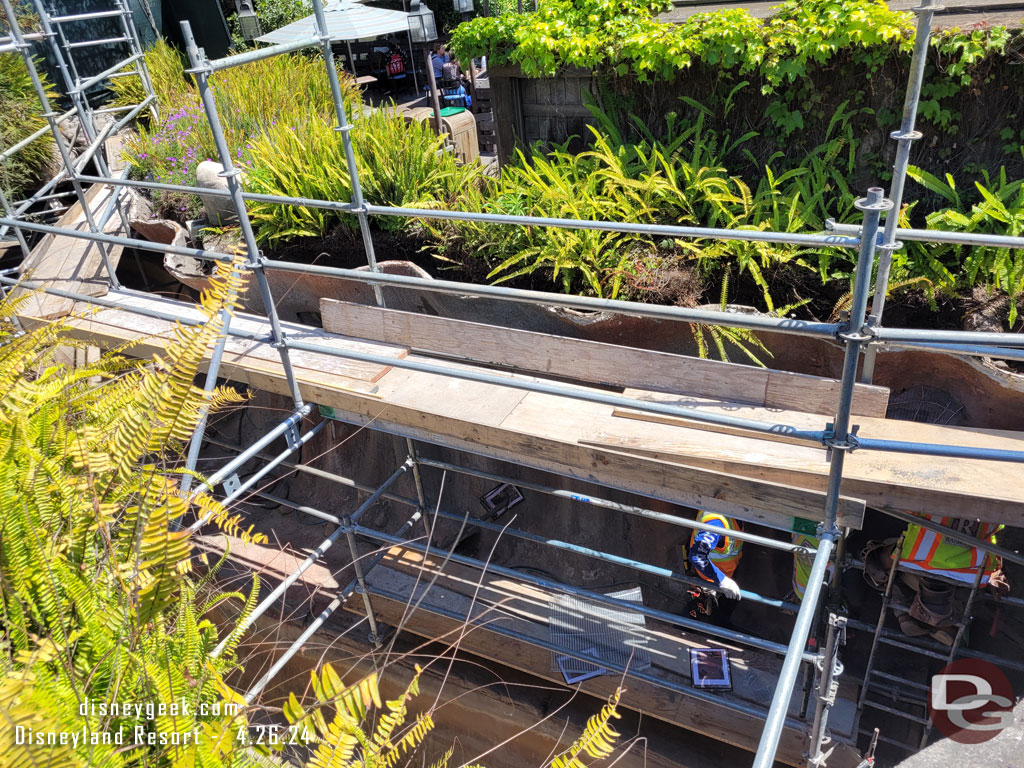 A team working on the side wall below
