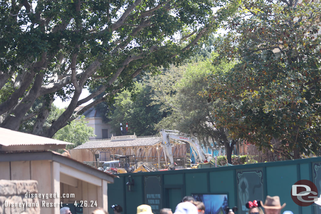 The large mound of dirt has been removed.  Guessing they back filled the area around the new elevator area.