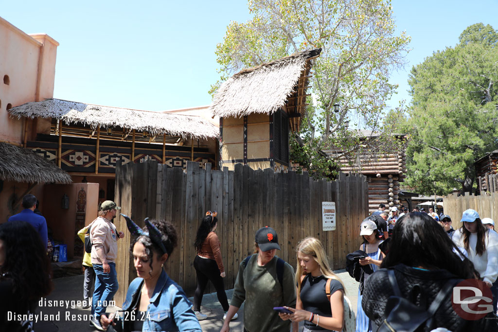 In Adventureland the walls are still up between the restrooms