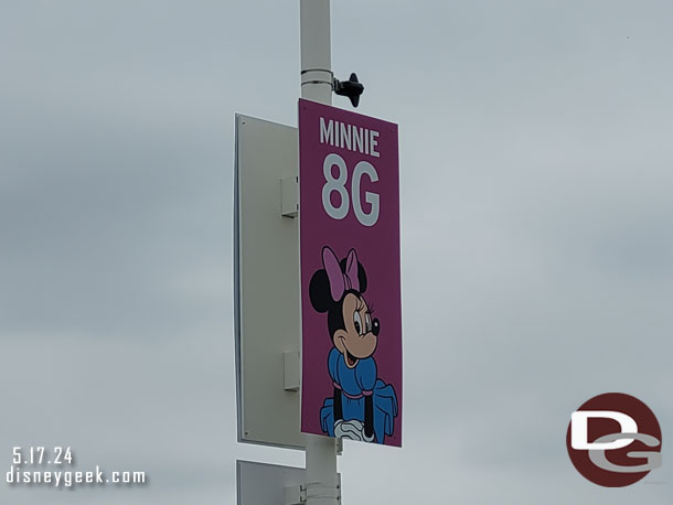 12:30pm - Parked near the back side on the roof of the Mickey and Friends Parking structure