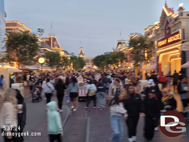 Main Street USA just before 8pm