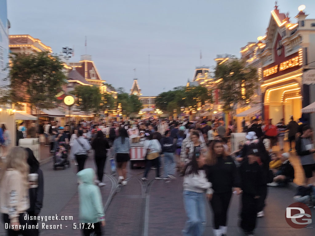 Main Street USA just before 8pm