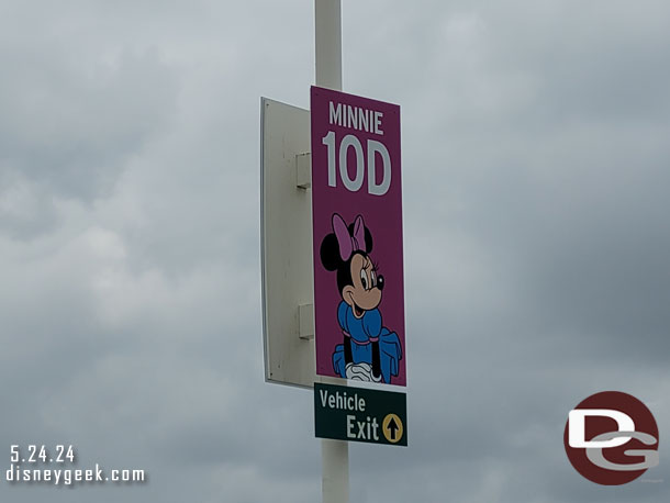 12:10pm - Directed into a spot on the roof of the Mickey and Friends parking structure.