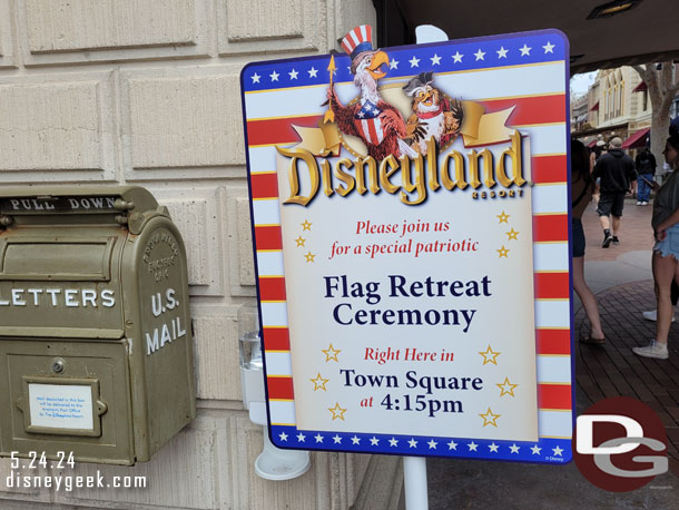 A special Memorial Day Weekend Flag Retreat this evening.