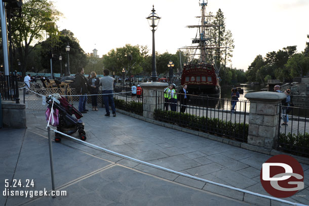 The lower terrace and some other areas were roped off for various groups.