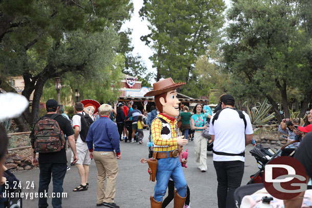 Woody and Jessie were roaming around Frontierland