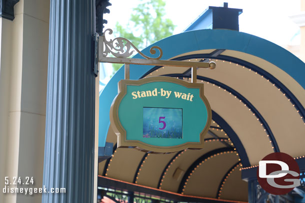 A look at the recently added wait time sign