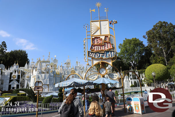 4:51pm - Its a small world is posted at 10 minutes