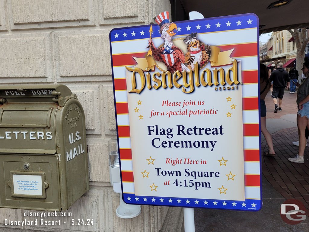 A special Memorial Day Weekend Flag Retreat this evening.