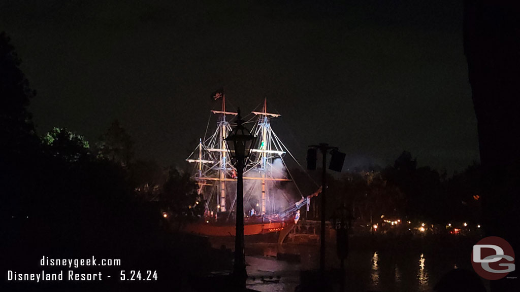 The original Peter Pan sequence has replaced Pirates of the Caribbean on the Columbia.