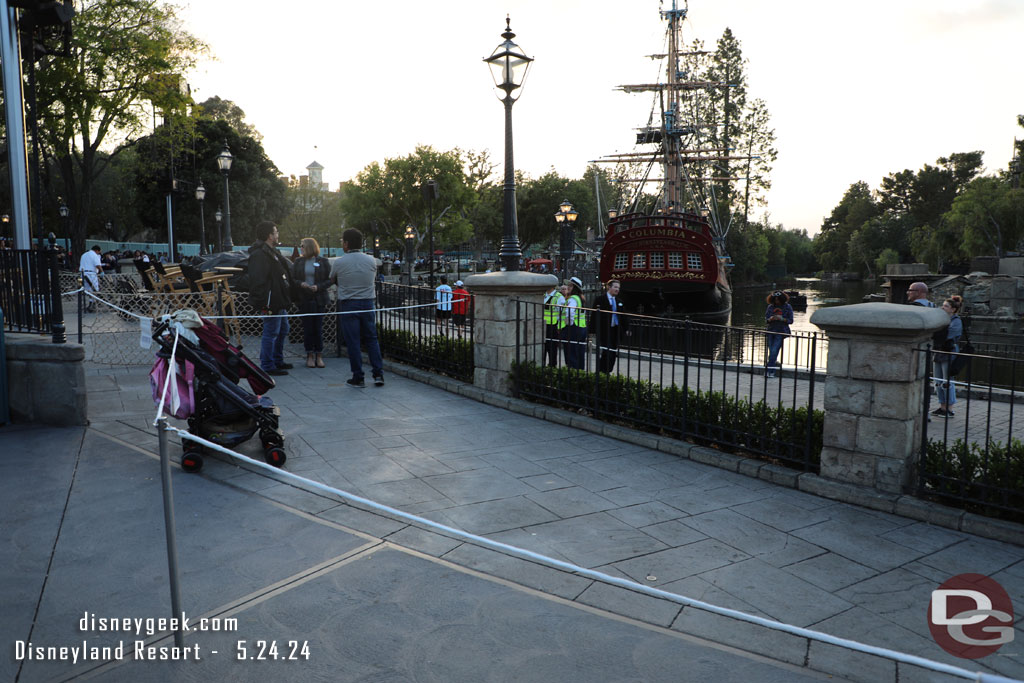 The lower terrace and some other areas were roped off for various groups.