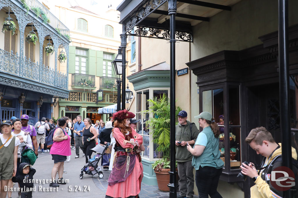 Red was roaming around greeting guests