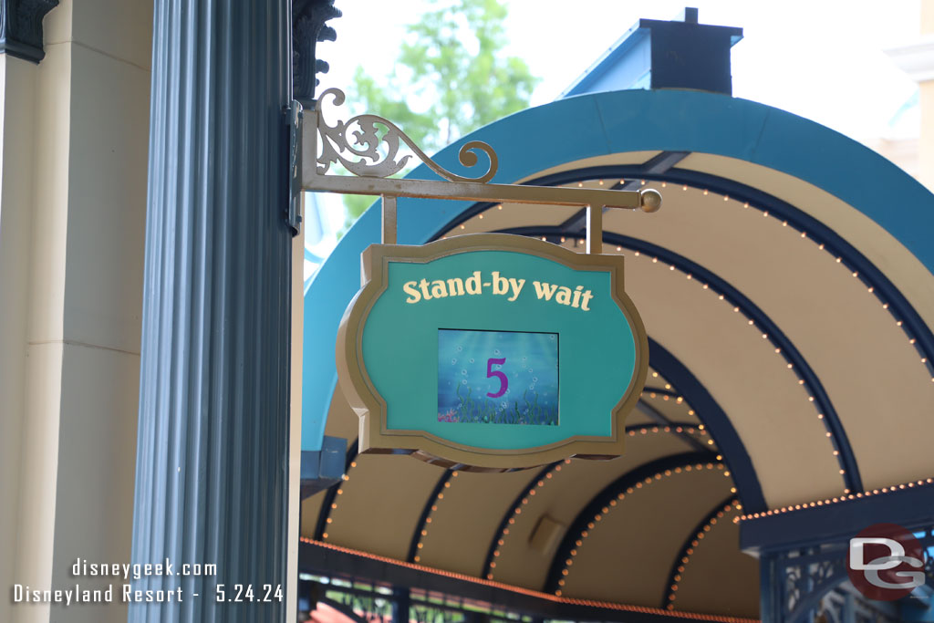 A look at the recently added wait time sign