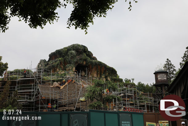 More scaffolding is removed as Tiana's Bayou Adventure continues to move toward reopening later this year