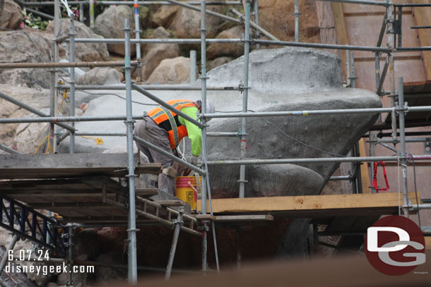 The rocks continue to take shape