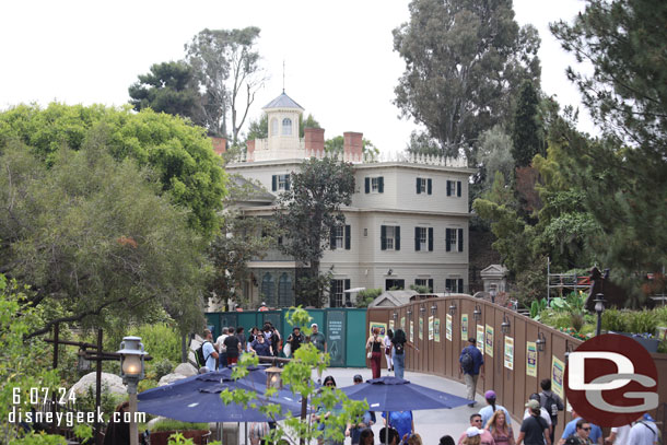 Looking back.  The walkway from the bridge to Star Wars Galaxy's Edge will be closing in July for renovation work.