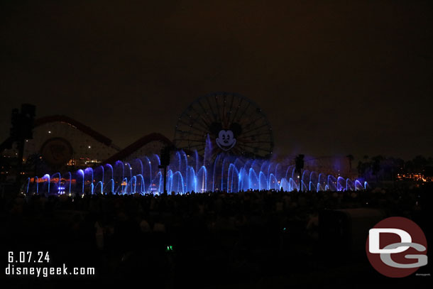 As World of Color - ONE started we decided to leave and opt for the fireworks at Disneyland.