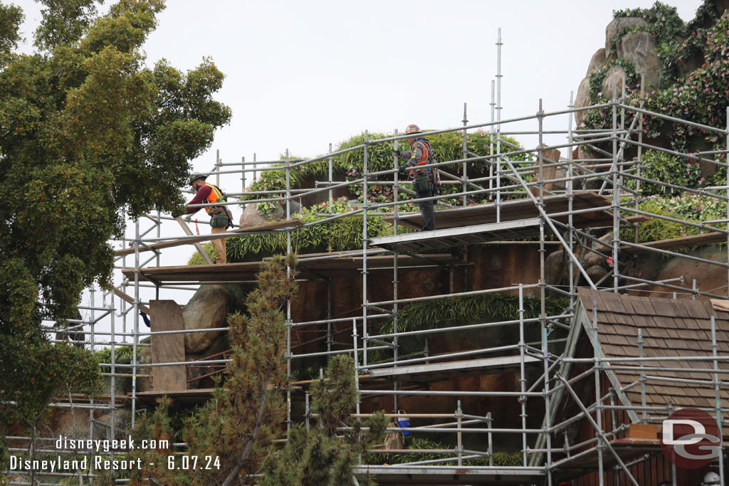 Teams working throughout the site this afternoon