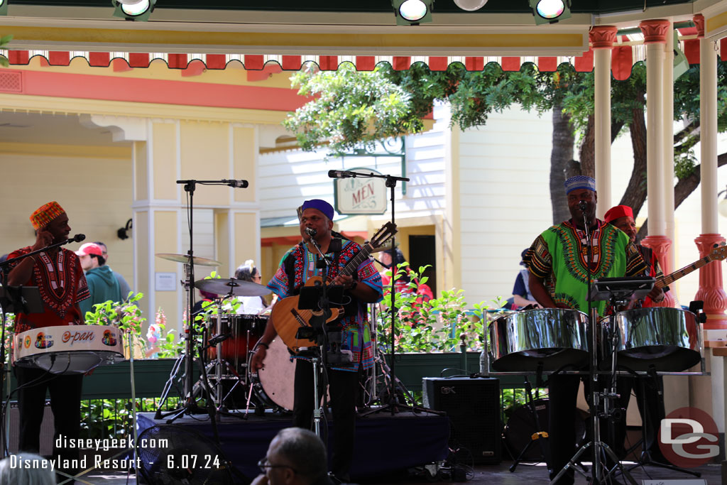 The Island Reggae Band performing on the Paradise Garden Bandstand