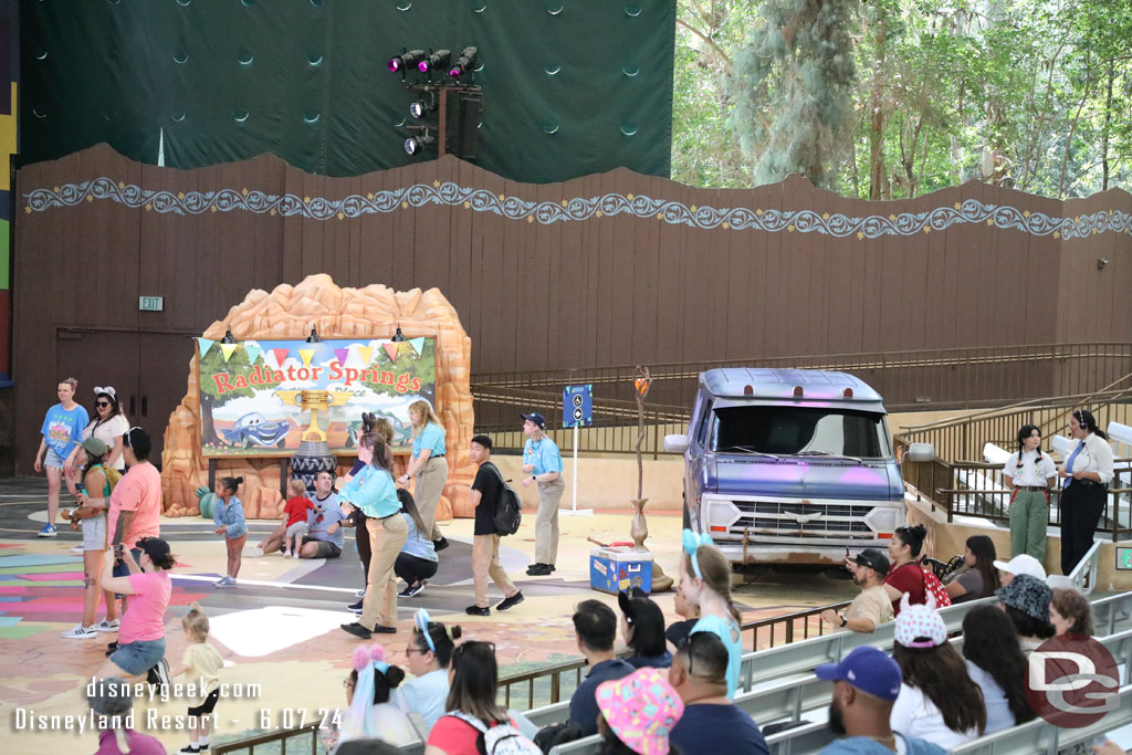 Looks like the photo backdrops were pushed out further to allow for a large dance floor area.