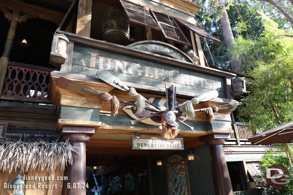 5:40pm - The Jungle Cruise was posted at 20 minutes but looked substantially shorter