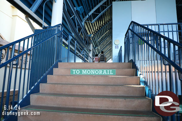 The Monorail opened on this date in 1959.. so today it turns 65.  Boarding at Downtown Disney