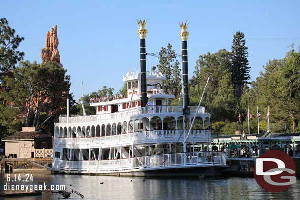 The Mark Twain was closed for the evening in preparation for Fantasmic