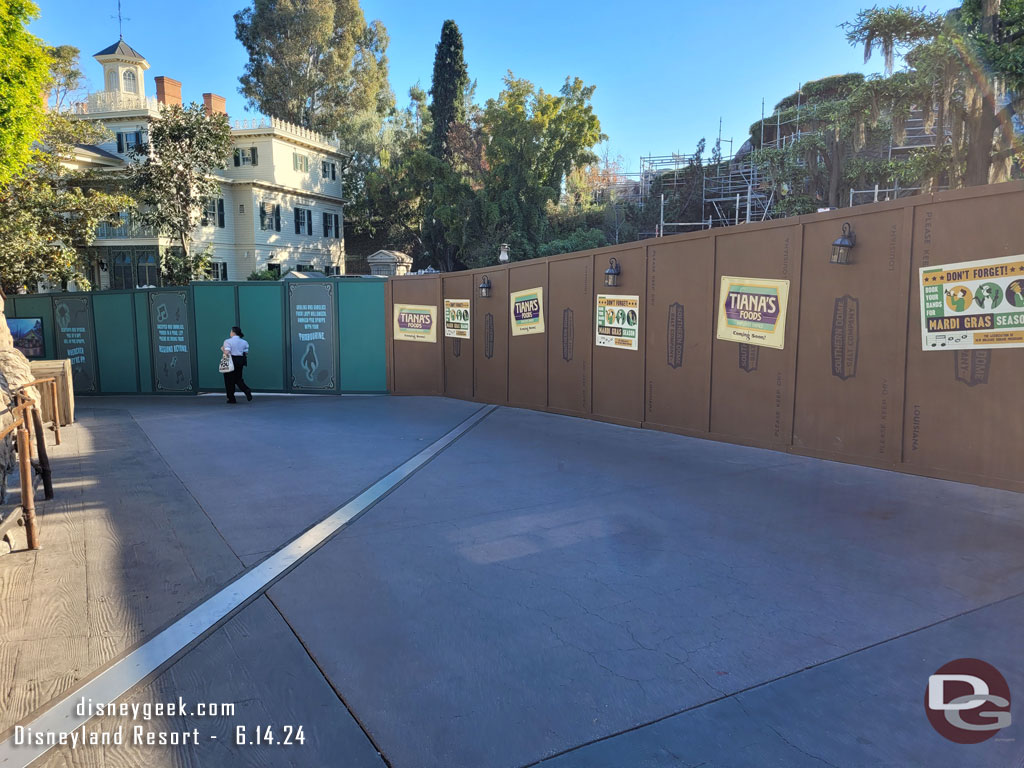 A quiet moment on the path.  This will be closed in a few weeks.  From the bridge through Critter Country closes July 8th. Guessing the walls will block the walkway near Harbor Galley.