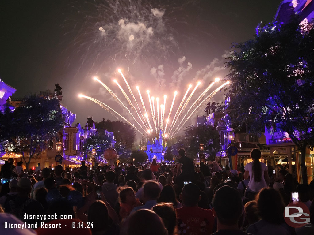 Together Forever – A Pixar Nighttime Spectacular with Fireworks.  Nothing on the wire again, no sign of Buzz of the house.