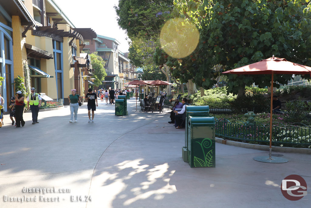 Many of the light posts in Downtown Disney are currently removed