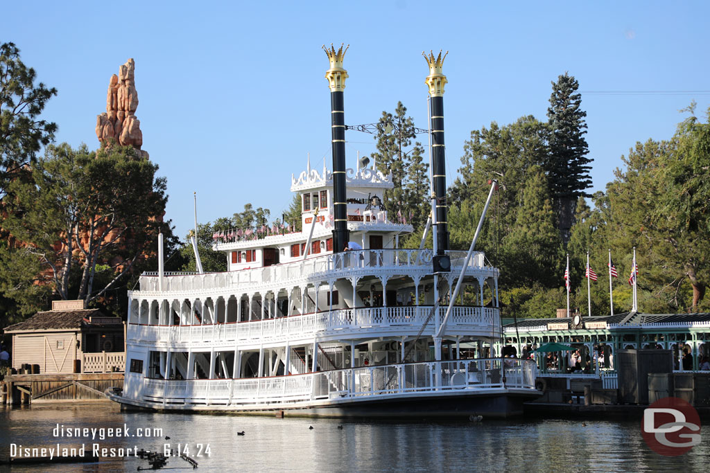 The Mark Twain was closed for the evening in preparation for Fantasmic