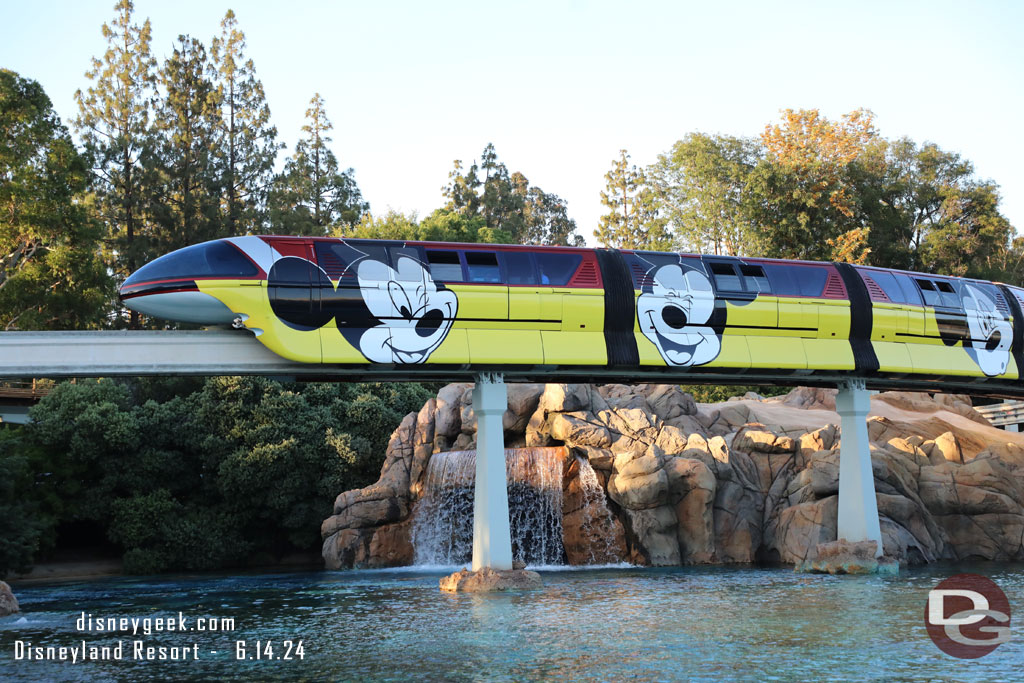 Monorail Red passing over the sub lagoon.