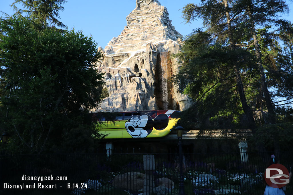 Monorail Red passing by the Matterhorn