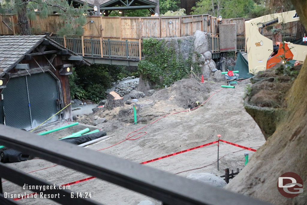 A check of the Critter Country pavement project from the train.