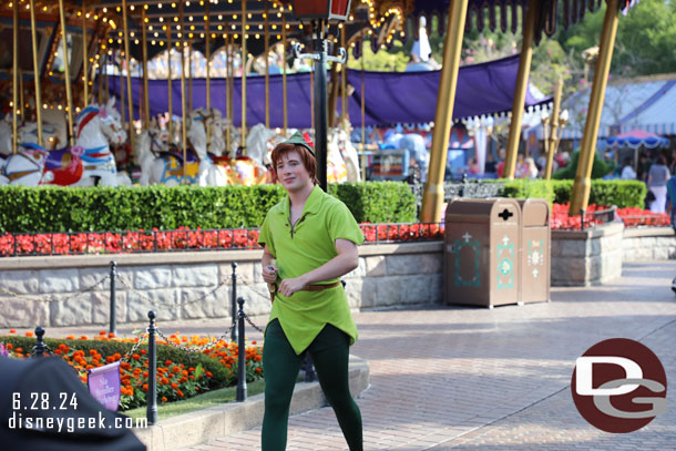 Peter Pan was out walking around, as was Captain Hook.